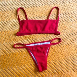 Red bikini swimsuit